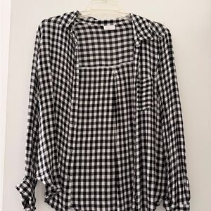 Abound Black and White Gingham Button-Down Shirt